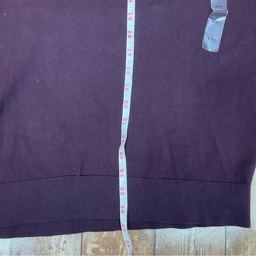 NWT PERRY ELLIS MEN V-NECK SWEATER SIZE XXL MAROON - Picture 10 of 11